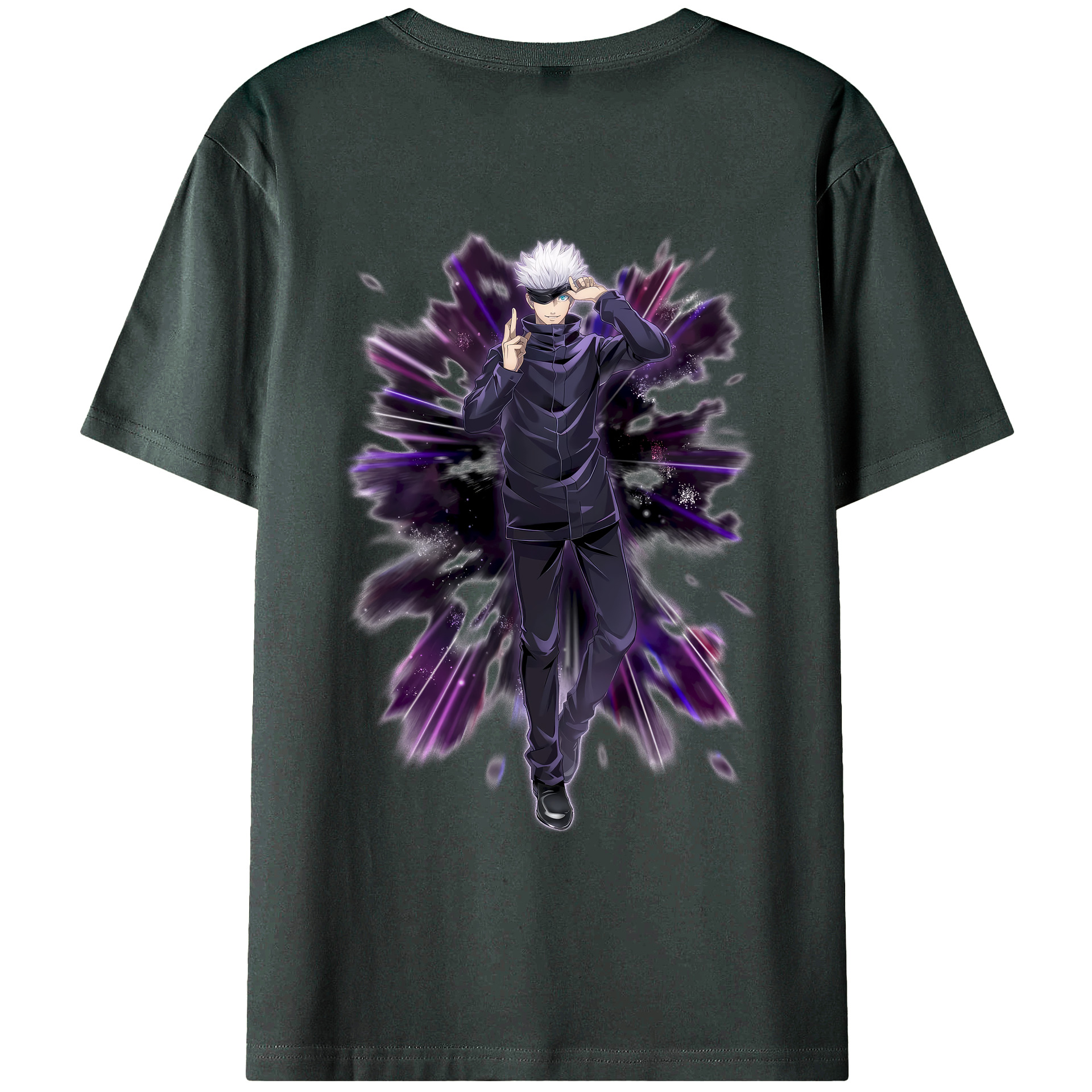 （画像用） 呪術廻戦 Jujutsu Kaisen 綿100％ メンズ半袖Tシャツ（バックプリント） 通気性